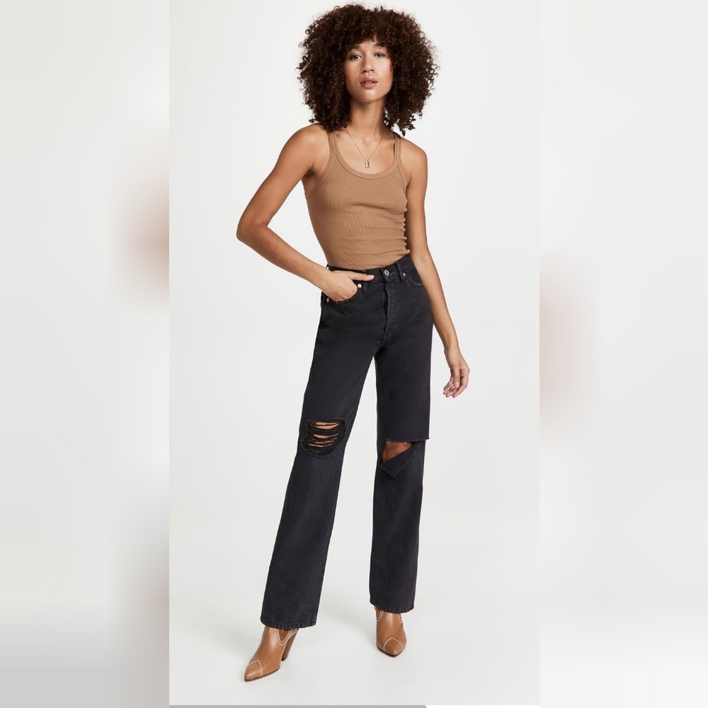 Re/Done high rise rigid loose Jean